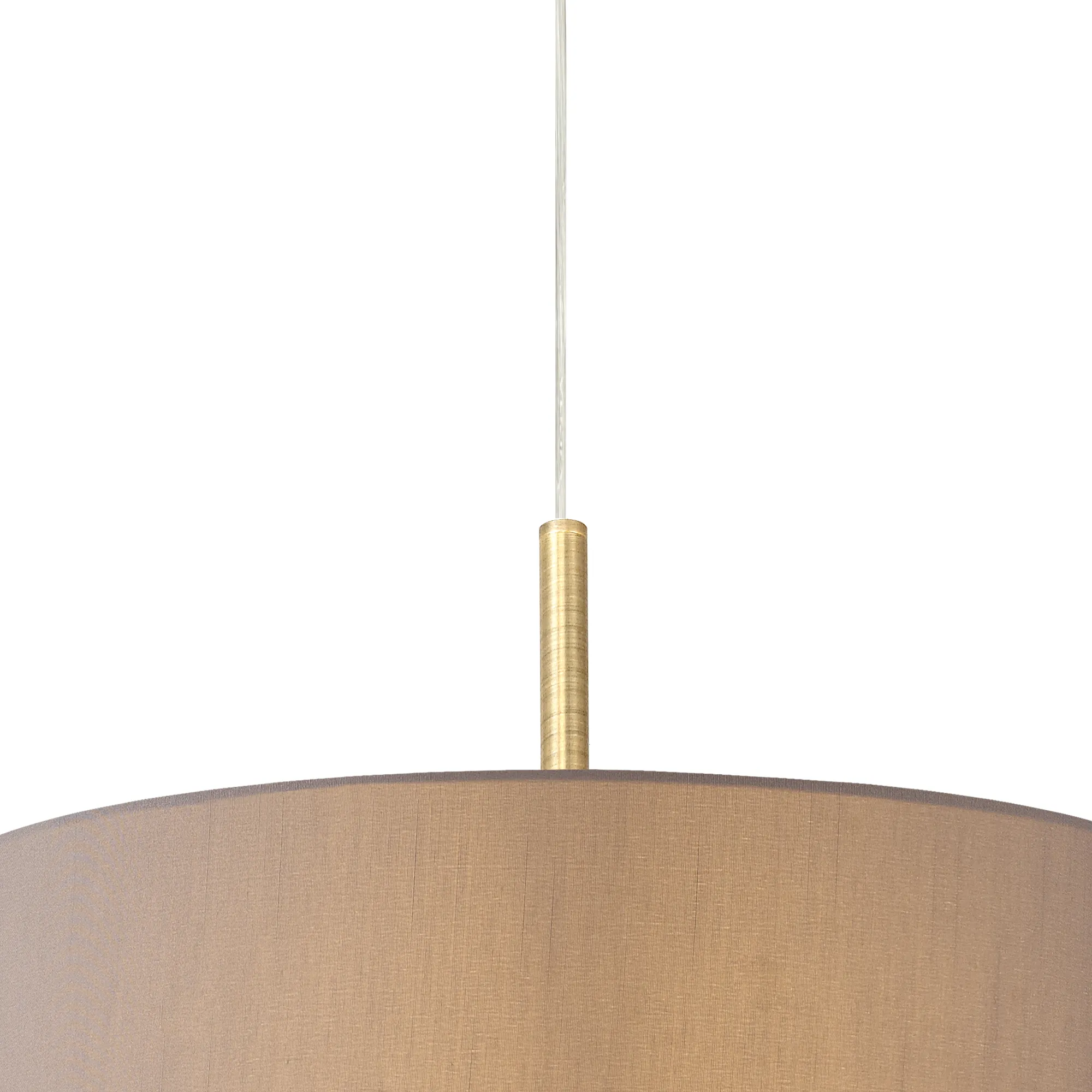 Baymont 40cm 3 Light Pendant Antique Brass, Grey, Frosted Diffuser DK0402  Deco Baymont AB GR